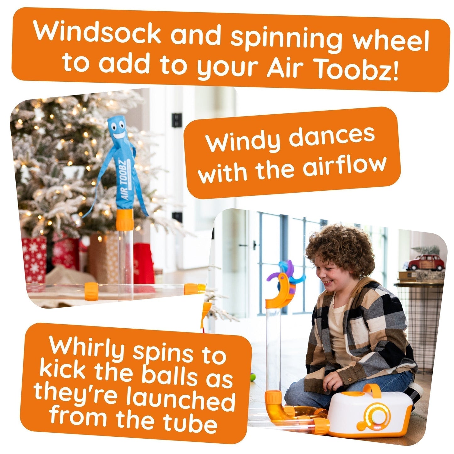Air Tube Building Toy Whirlwind Accessory Set – Interactive Sensory Play Add-On for Kids
