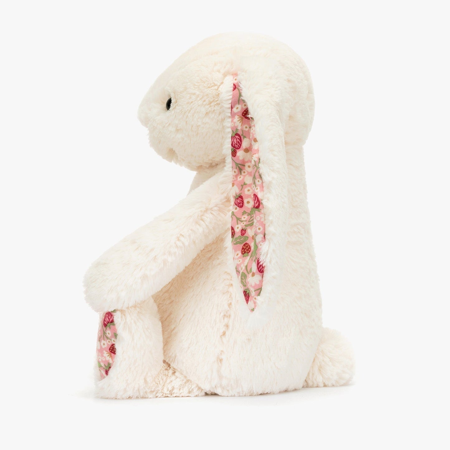 Soft Plush Cream Bunny Toy with Floral Ears – Cuddly Stuffed Animal for Kids