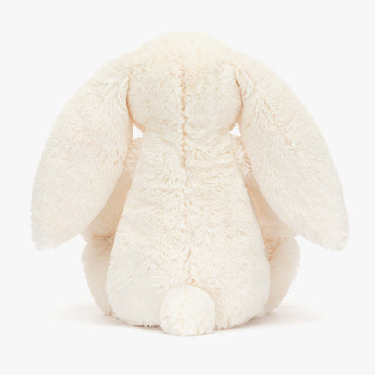 Soft Plush Cream Bunny Toy with Floral Ears – Cuddly Stuffed Animal for Kids