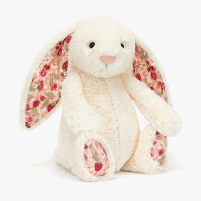 Soft Plush Cream Bunny Toy with Floral Ears – Cuddly Stuffed Animal for Kids