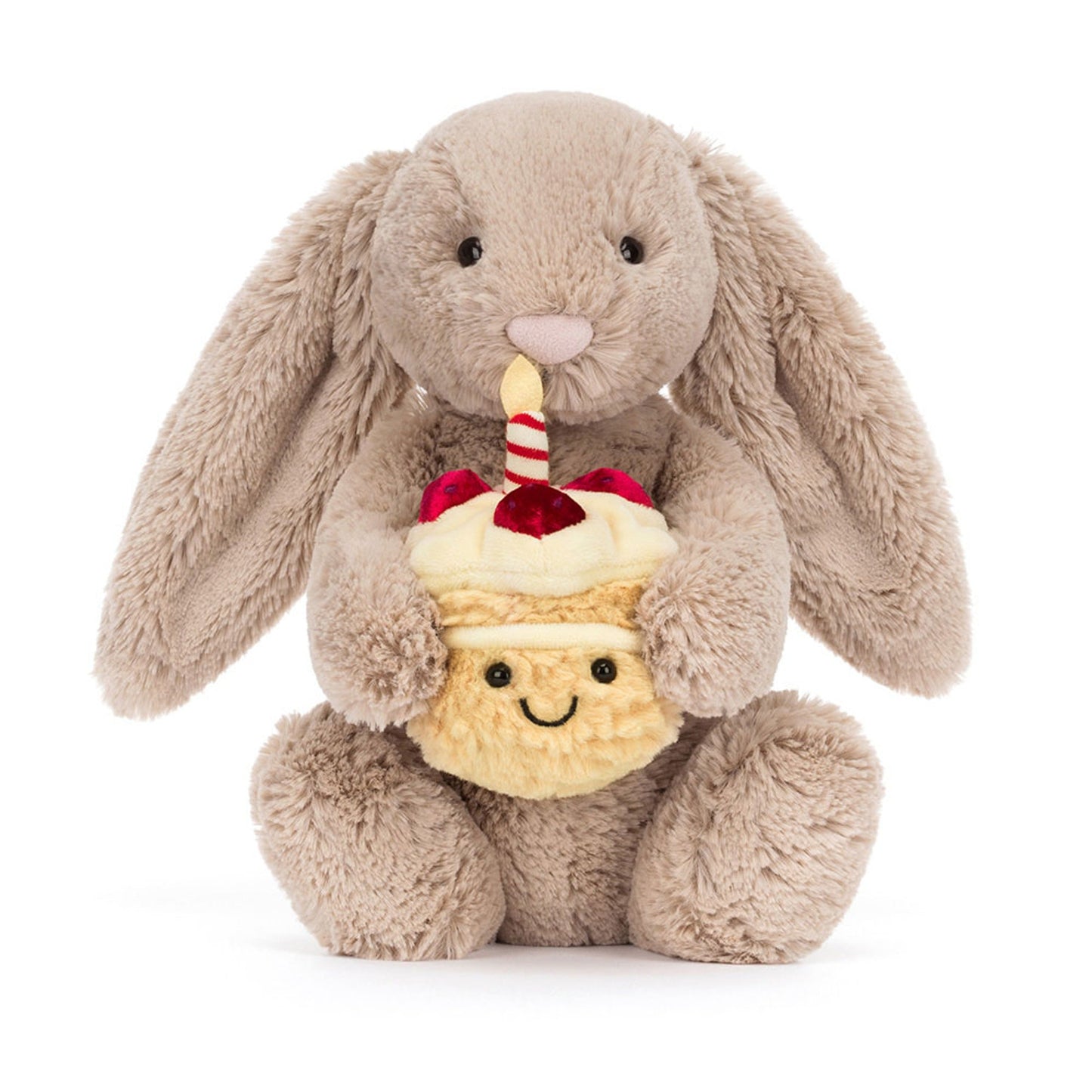 Soft Plush Bunny Toy – Birthday Edition Cuddly Stuffed Animal for Kids