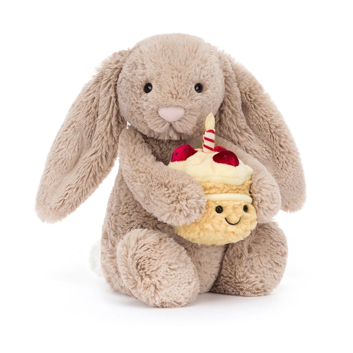 Soft Plush Bunny Toy – Birthday Edition Cuddly Stuffed Animal for Kids