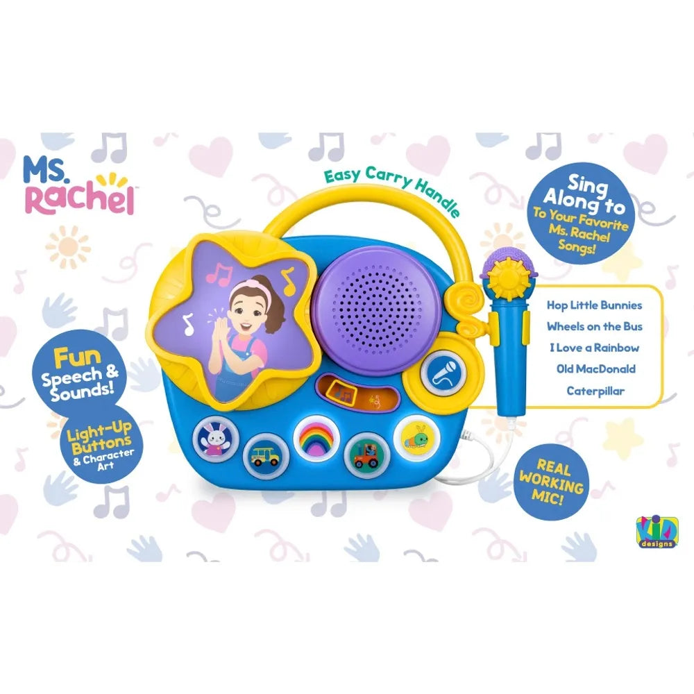 Kids Musical Sing-Along Boombox with Lights & Sounds – Learning Music Toy