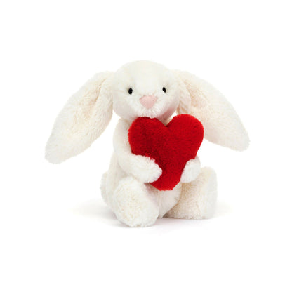 Soft Plush Bunny Toy with Red Heart – Cuddly Stuffed Animal for Kids