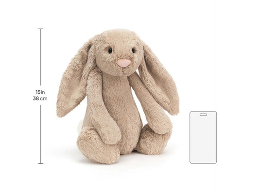 Soft Plush Bunny Toy – Beige Cuddly Stuffed Animal for Kids